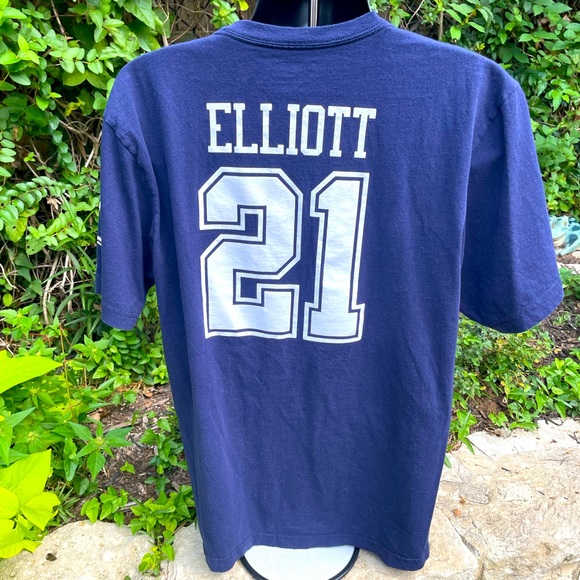 Dallas Cowboys, blue, Elliott, T-shirt, Size L - Picture 2 of 3